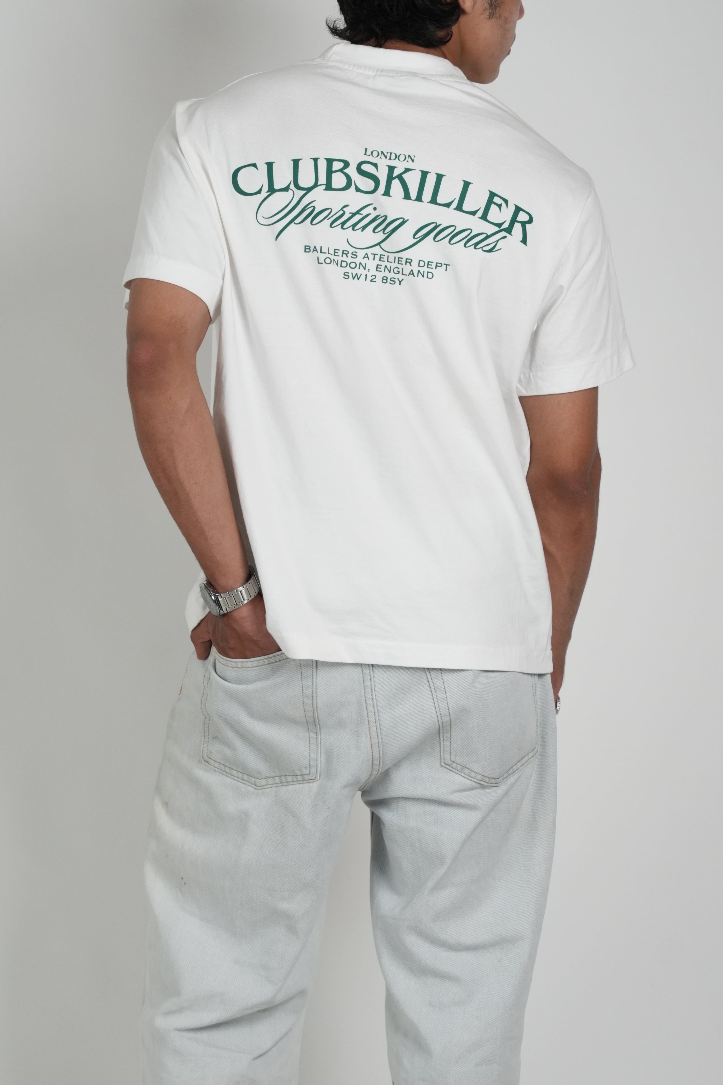 WHITE ESSENTIAL CLUB SKILLER T-SHIRT